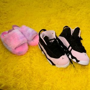 Jordan shoes for your lil girl with free furry sandals!